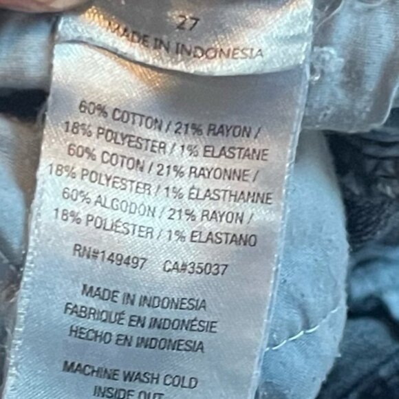 Joe’s Jeans High Rise Dark Wash Flare Jeans Denim Solid Blue Stretchy Size 27/6 - Picture 8 of 9